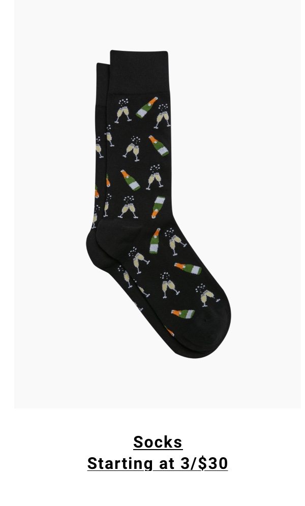 Socks Starting at 3 for 30 Shop Socks
