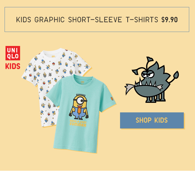 KIDS GRAPHIC SHORT-SLEVE T-SHIRTS $9.90 - SHOP KIDS