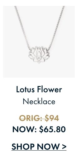 Lotus Flower Necklace | 30% off