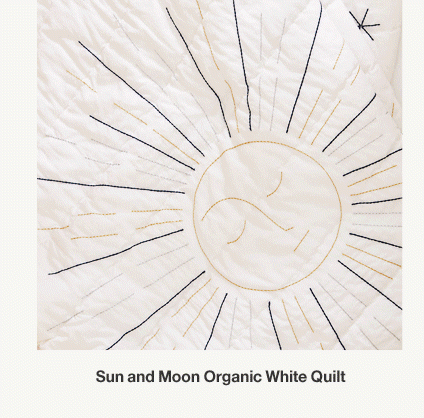 Sun and Moon Organic White Quilt