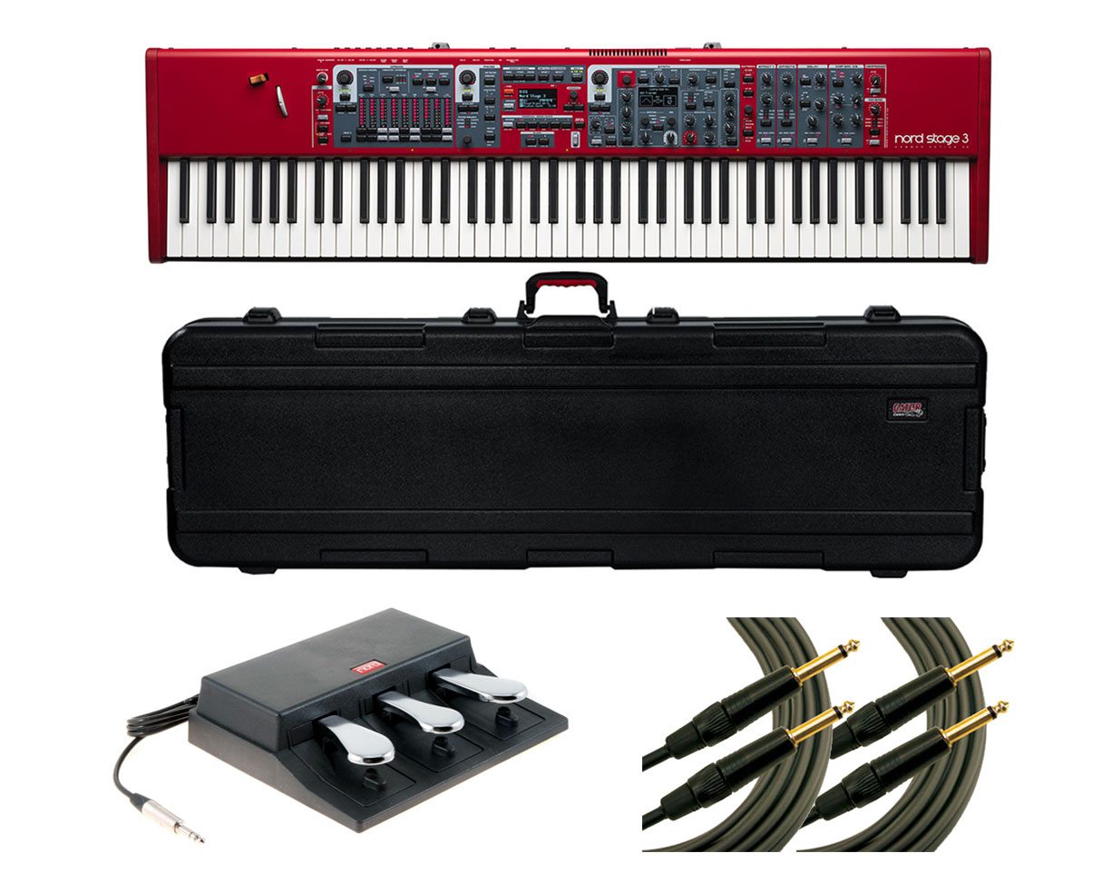 Nord Stage 3 88 + Gator Case + Nord Triple Pedal + Mogami Cables