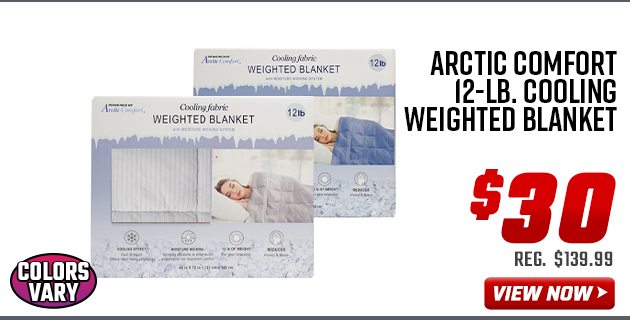 ARCTIC COMFORT 12-lb. Cooling Weighted Blanket