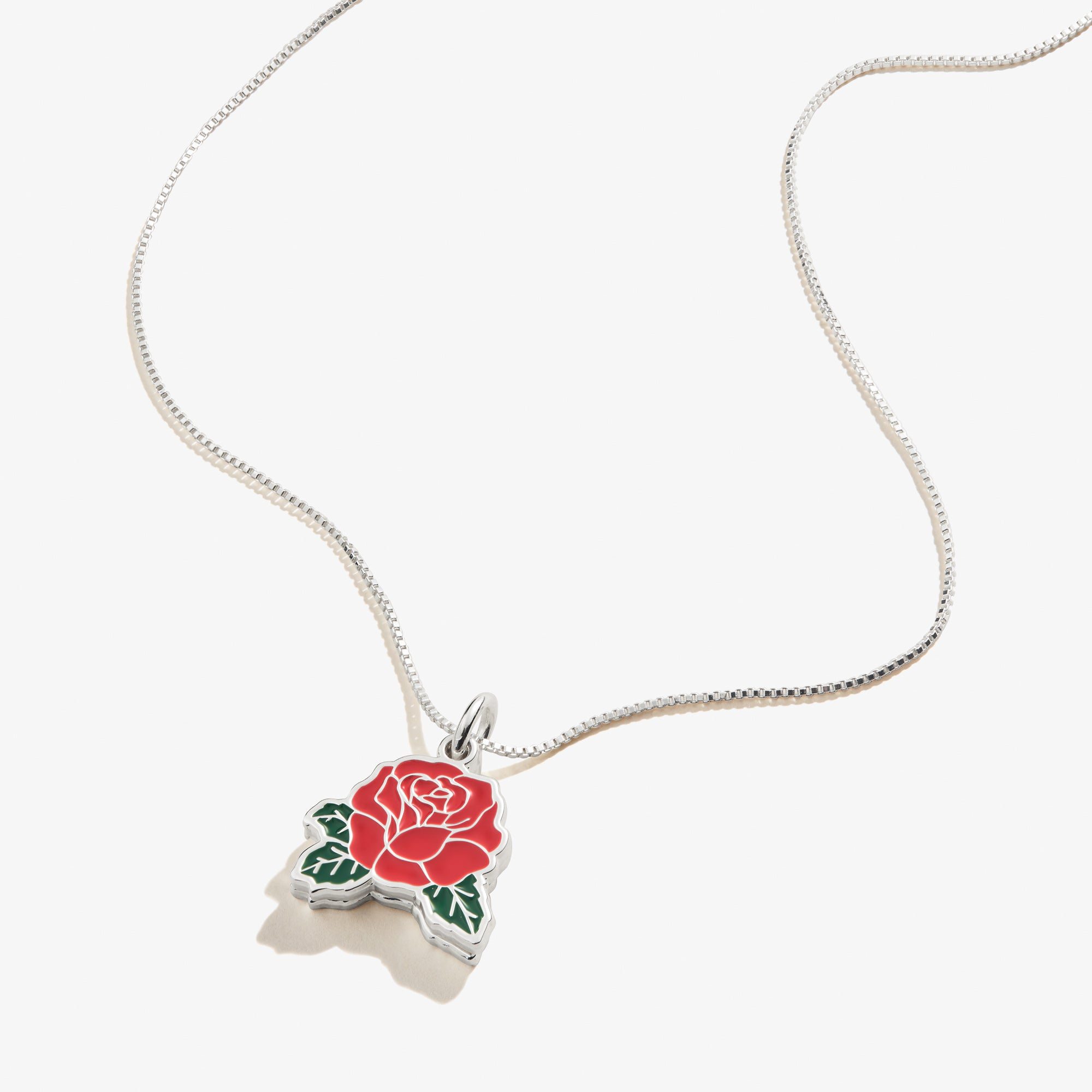 Red Rose Charm Necklace