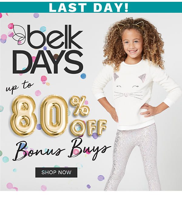 LAST DAY! Belk Days - Up to 80% off Bonus Buys {Free shipping on orders of $49}. Shop Now.