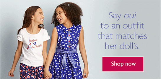 Say oui to an outfit that matches her doll’s : Shop now