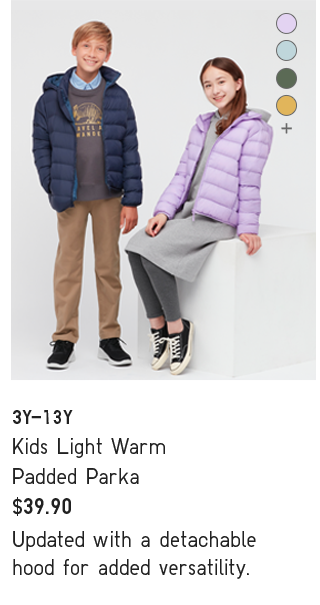 KIDS LIGHT WARM PADDED PARKA