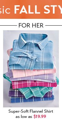 Women's Super-Soft Flannel Shirt as low as $19.99