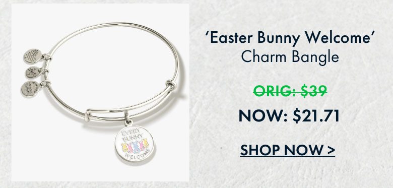 Easter Bunny Welcome Charm Bangle |Extra 25% Off