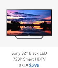 Shop Sony 32 Black LED 720P Smart HDTV