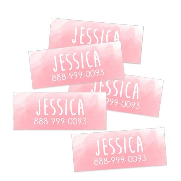 Image of Watercolor Rectangle Contact Labels
