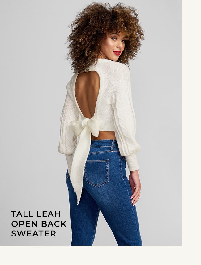Tall Leah Open Back Sweater