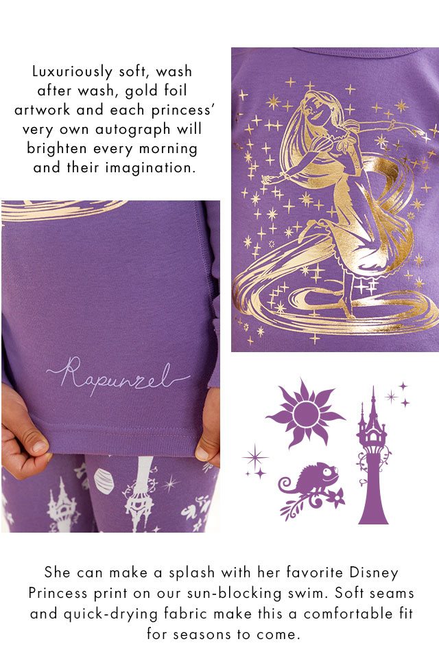 Soft and durable styles for girls featuring their favorite Disney Princess