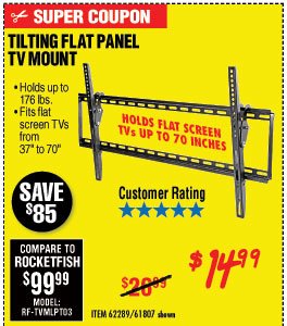 Large Tilt Flat Panel TV Mount