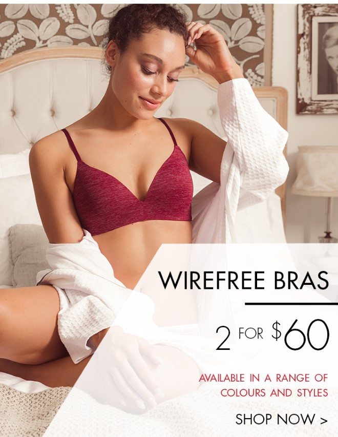 2 For $60 Wirefree Bras