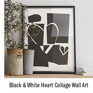 Black & White Heart Collage Wall Art