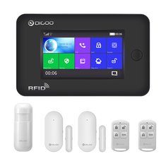 Digoo DG-HAMA All Touch Screen Alexa Version 433MHz GSM&WIFI DIY Smart Home Security Alarm System Kits