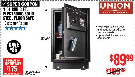 1.51 cu. ft. Electronic Floor Safe