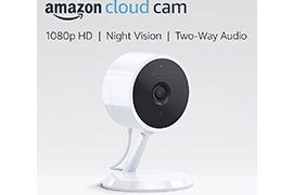 Amazon Cloud Cam Indoor Security Camera - Works with Alexa, Night Vision, 2-way Audio