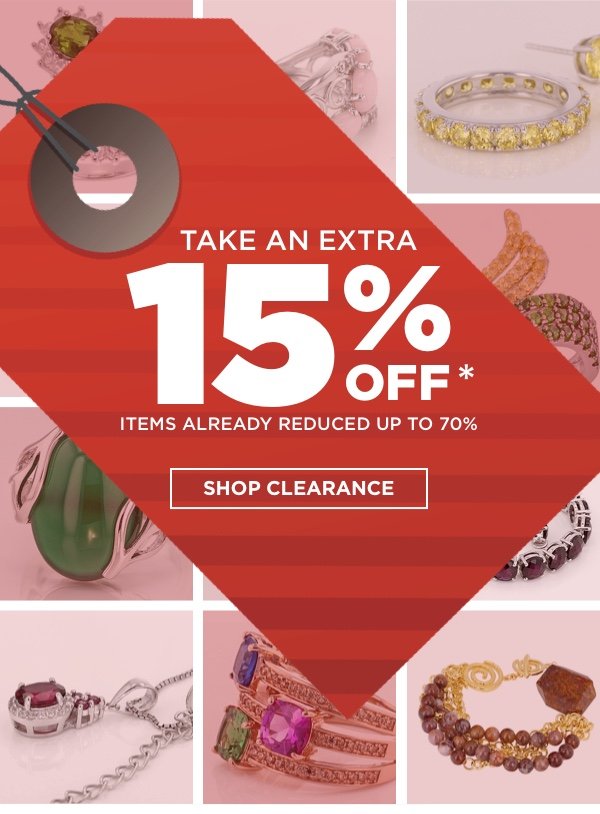 Take an extra 15% off on already reduced items!