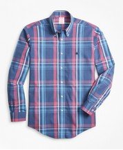 Non-Iron Madison Fit Plaid Sport Shirt