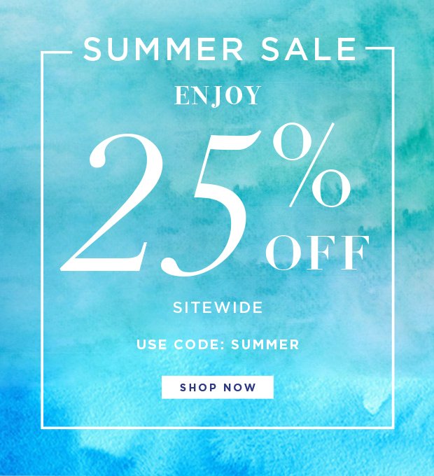 Summer Sale - Enjoy 25% Off Sitewide - Use Code: SUMMER