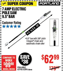 9.5 In. 7 Amp Electric Pole Saw