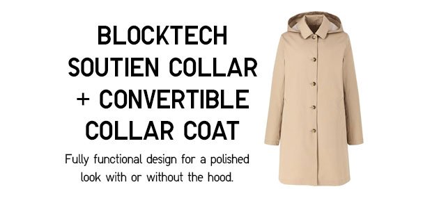 Men blocktech convertible hot sale collar coat