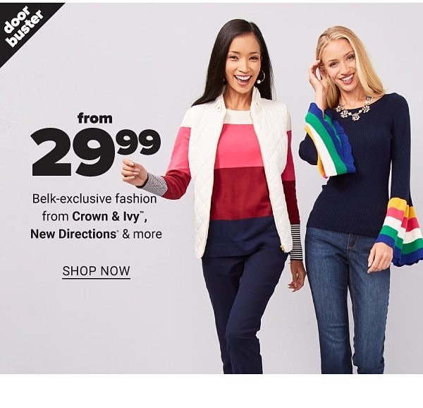 Belk Exclusive Brands starting at 29.99 from Crown & Ivy, New Directions and more - Shop Now