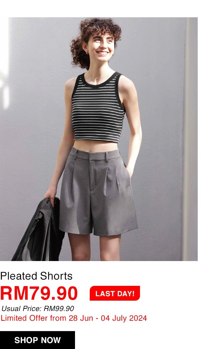 Pleated Shorts