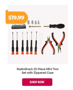 RadioShack 25-Piece Mini Tool Set with Zippered Case