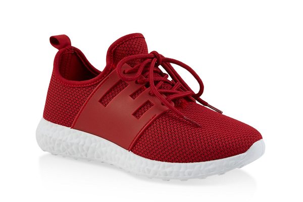 Lace Up Athletic Knit Sneakers