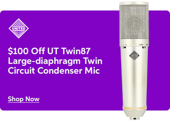 $100 off UT Twin87 Large-diaphragm Twin Circuit Condenser Microphone — Shop Now