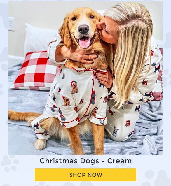 Christmas Dogs - Cream. Shop Now.