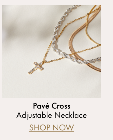 Pave Cross Adjustable Necklace | Shop Now