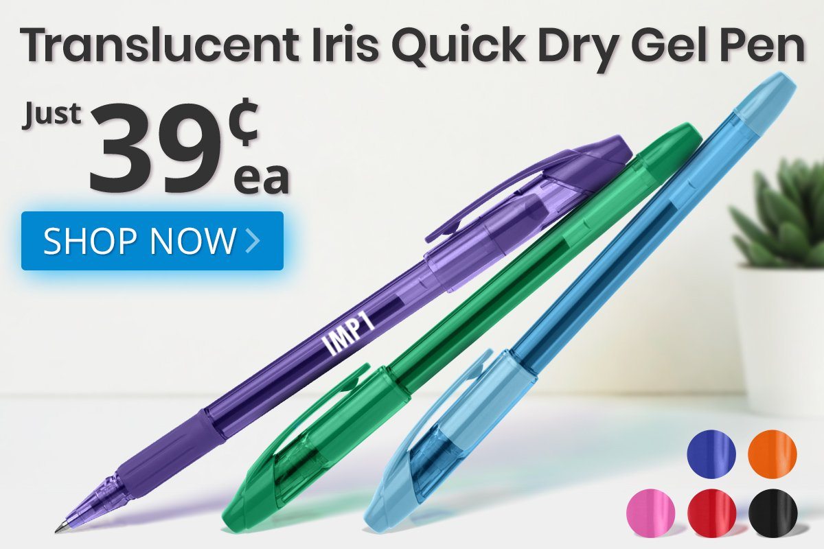 Translucent Iris Quick Dry Gel Pens for only 39¢ each!