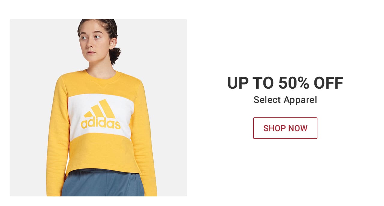 Up to 50% off select apparel. Shop now until 10pm PT – After 10pm, click here to shop more of this Week’s Deals. If you have trouble viewing this content, please contact Customer Service at 877-846-9997 for assistance