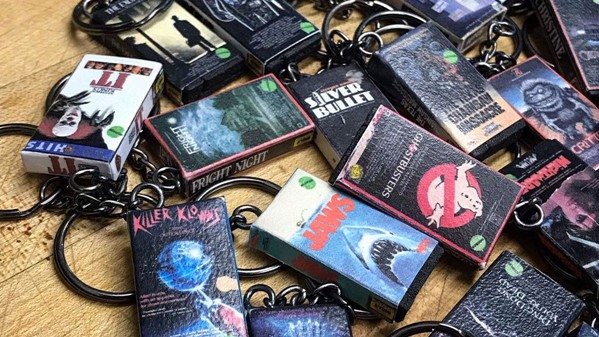 Miniature VHS Movie Keychain Charms