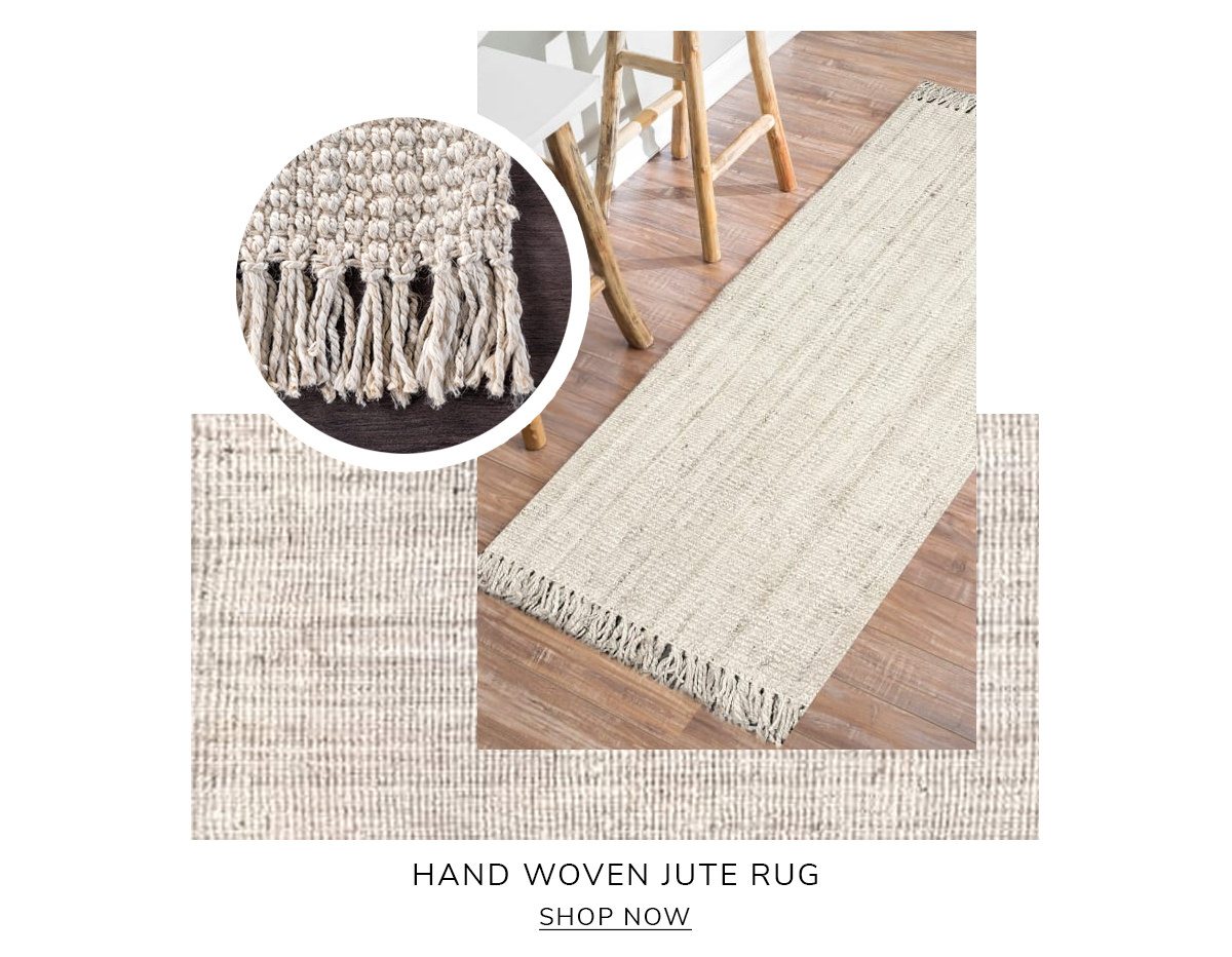 Hand Woven Chunky Loop Jute 3' x 12' Off White Jute Rug | SHOP NOW