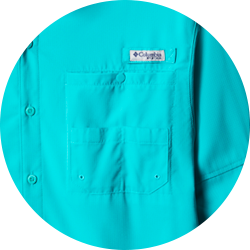 Close-up of chest pocket. 