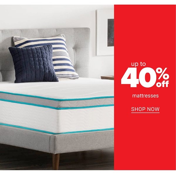 Up to 40% off Mattresses - Shop Now