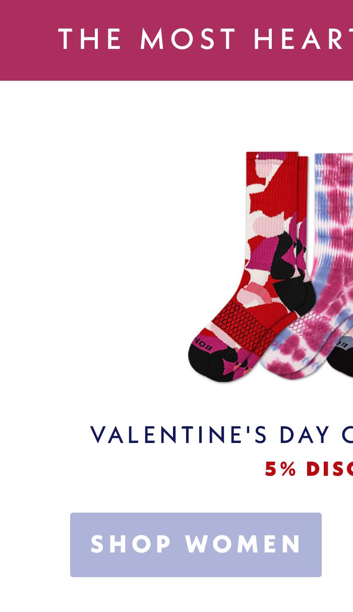 The most heart warming gift | Valentine's Day Calf Sock 4-Pack | 5% Discount | Shop Women