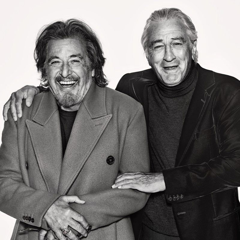 al pacino and robert de niro laughing