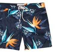 BIRDS OF PARADISE VOLLEY SWIM TRUNK