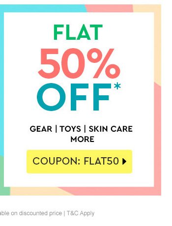 FLAT 50% OFF*