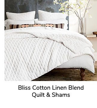 Bliss Cotton Linen Blend Quilt & Shams