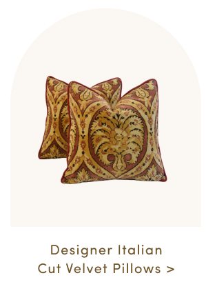 Designer Italian Cut Velvet Pillows