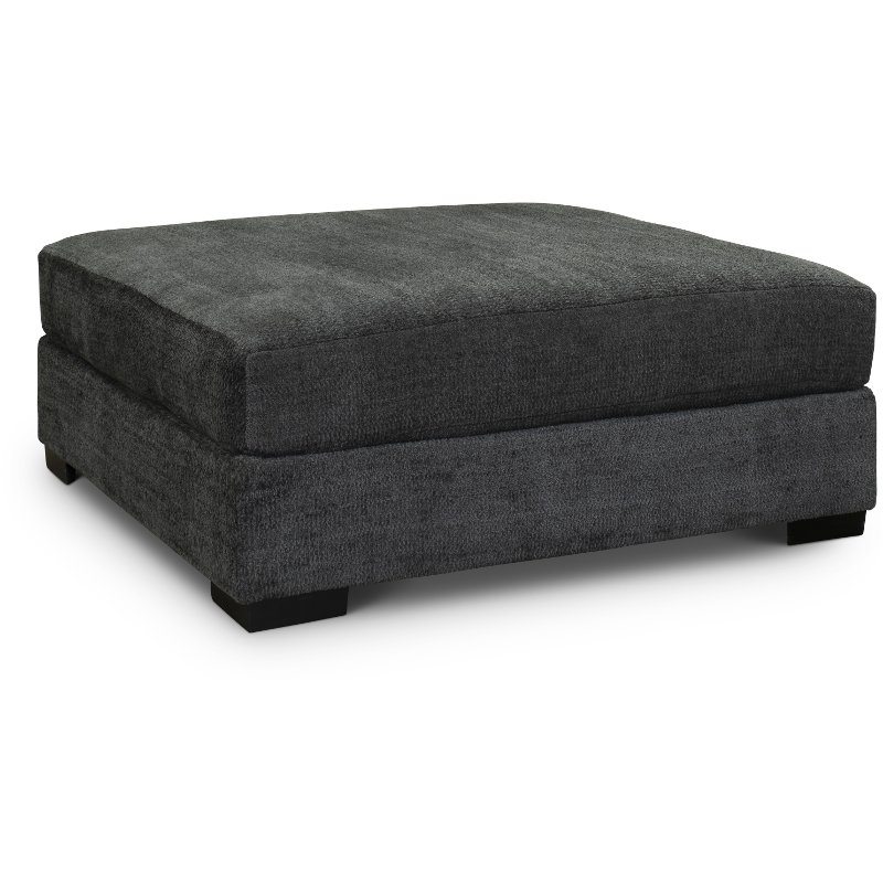 Contemporary Graphite Gray Cocktail Ottoman - Challenger