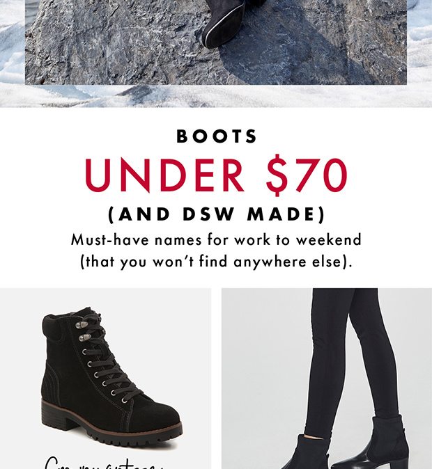 BOOTS UNDER $70