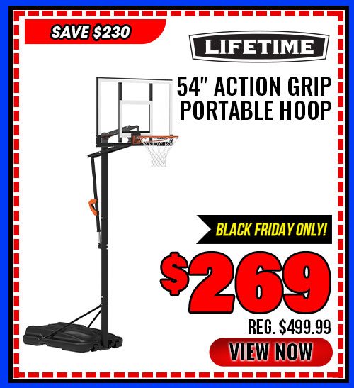 Lifetime 54'' Action Grip Portable Hoop