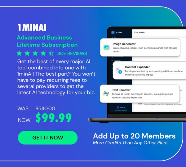 1minAI Advanced Business Plan Lifetime Subscription